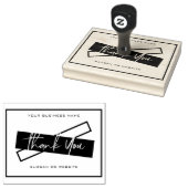 Vielen Dank für Ihren Firmennamen Website Black Ma Gummistempel (Stempel)