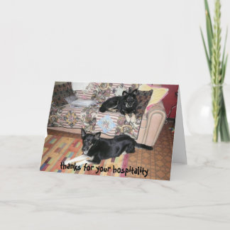 Vielen Dank für Ihren Gastfreundschaftsausweis (Hu Dankeskarte