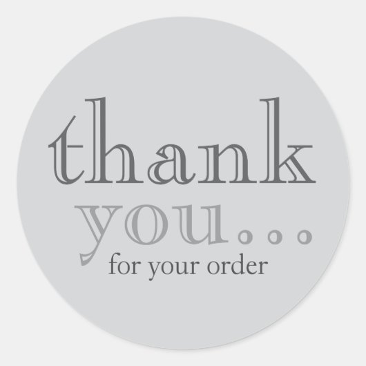 Vielen Dank für Ihren Geschäftskunden Runder Aufkleber (Vorderseite)