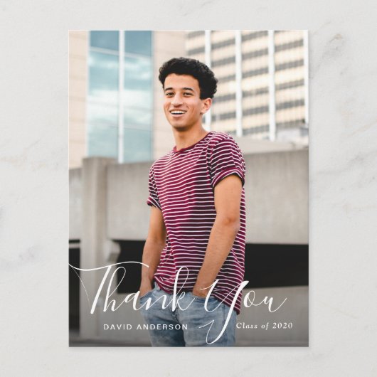 Vielen Dank für Ihren handgeschriebenen Abschluss Postkarte (Vorderseite)