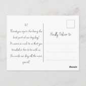 Vielen Dank für Ihren Individuelle Name und Ihre N Postkarte (Rückseite)