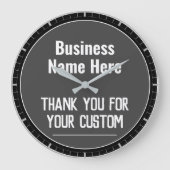 Vielen Dank für Ihren individuellen Shop Große Wanduhr (Vorderseite)