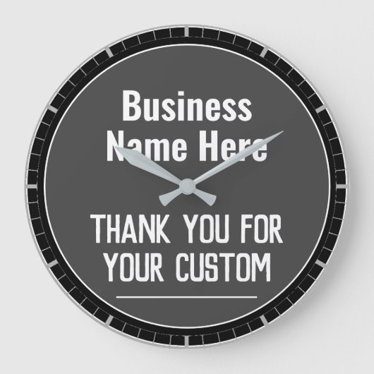 Vielen Dank für Ihren individuellen Shop Große Wanduhr (Vorderseite)