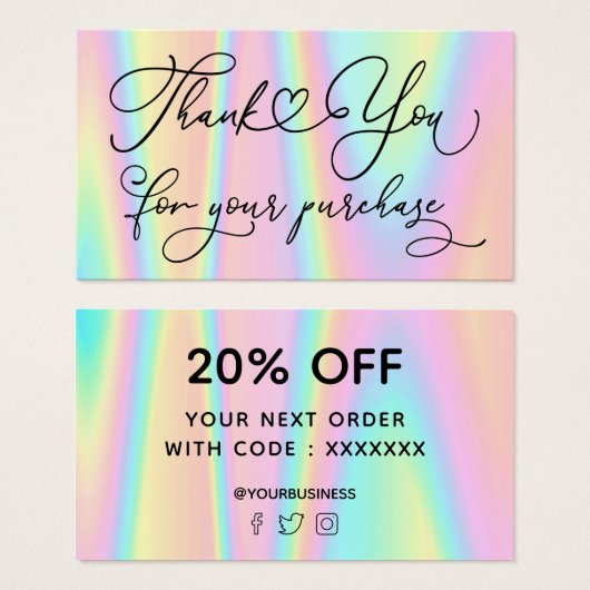 Vielen Dank für Ihren Kauf (Vorne & Hinten)