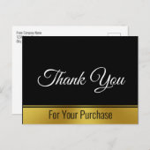 Vielen Dank für Ihren Kauf 2-seitige Textvorlage Postkarte (Vorne/Hinten)