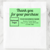 Vielen Dank für Ihren Kauf auf Light Green Rechteckiger Aufkleber (Tasche)