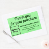 Vielen Dank für Ihren Kauf auf Light Green Rechteckiger Aufkleber (Umschlag)