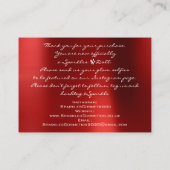 Vielen Dank für Ihren Kauf Black Tropfens Red Ruby Visitenkarte (Rückseite)