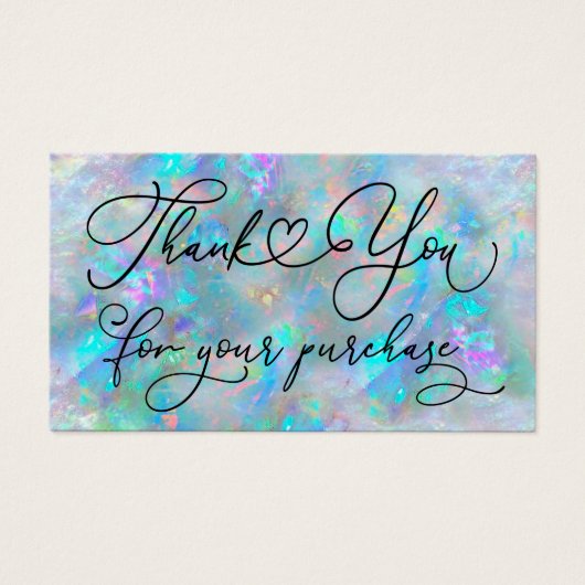 Vielen Dank für Ihren Kauf Blue Opal (Vorderseite)