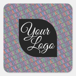 Vielen Dank für Ihren Kauf farbenfrohe Fun Add Log Quadratischer Aufkleber