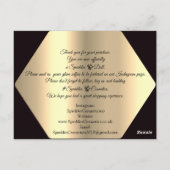Vielen Dank für Ihren Kauf Gold Modern Postkarte (Rückseite)