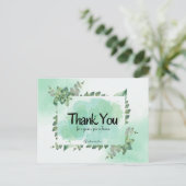Vielen Dank für Ihren Kauf grünes botanisches Wass Postkarte (Stehend Vorderseite)