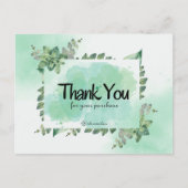 Vielen Dank für Ihren Kauf grünes botanisches Wass Postkarte (Vorderseite)