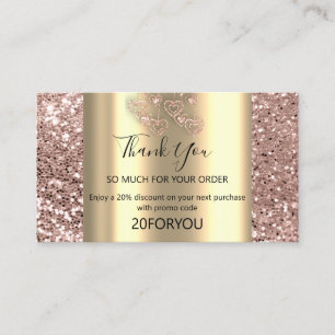 Vielen Dank für Ihren KAUF Instagt Discount Code Visitenkarte