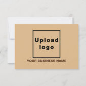 Vielen Dank für Ihren Kauf Light Brown Flat Card Dankeskarte (Rückseite)