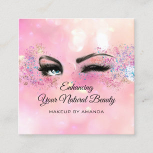 Vielen Dank für Ihren Kauf Makeup Pink Quadratische Visitenkarte