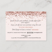 Vielen Dank für Ihren Kauf modernen Drehbuch Herz Visitenkarte (Rückseite)