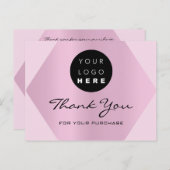 Vielen Dank für Ihren Kauf Pink Custom Logo Postkarte (Vorne/Hinten)