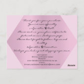 Vielen Dank für Ihren Kauf Pink Custom Logo Postkarte (Rückseite)