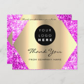 Vielen Dank für Ihren Kauf Pink Gold Logo Postkarte (Vorne/Hinten)