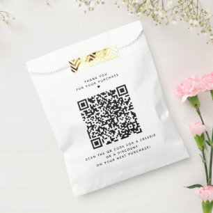 Vielen Dank für Ihren Kauf QR Code Small Business Geschenktütchen