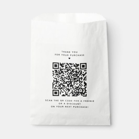 Vielen Dank für Ihren Kauf QR Code Small Business Geschenktütchen (Vorderseite)