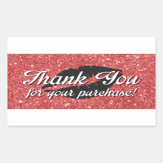 Vielen Dank für Ihren Kauf Rechteckiger Aufkleber