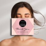 Vielen Dank für Ihren Kauf Rosa Gold Logo Postkarte<br><div class="desc">Was für eine schöne Entdeckung! Diese "Danke für Ihren Einkauf" Pink Rose Gold Logo Postcard von Zazzle ist der perfekte Weg, um Ihren Kunden stilvoll Dankbarkeit auszudrücken. Stellen Sie sich einfach vor, welche Freude und Wertschätzung Ihre Empfänger spüren werden, wenn sie diese elegante und herzliche Postkarte nach dem Kauf erhalten....</div>