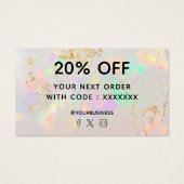 Vielen Dank für Ihren Kauf White Opal (Rückseite)