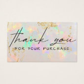 Vielen Dank für Ihren Kauf White Opal (Vorderseite)