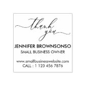 Vielen Dank für Ihren kleinen Firmennamen Gummistempel (Prägung)