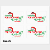 Vielen Dank für Ihren kleinen Geschäftsaufenthalt Rechteckiger Aufkleber (Blatt)