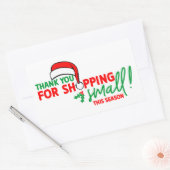 Vielen Dank für Ihren kleinen Geschäftsaufenthalt Rechteckiger Aufkleber (Umschlag)