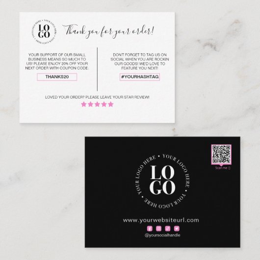 Vielen Dank für Ihren Kundennachlass bei der Beste Visitenkarte (Vorne/Hinten)