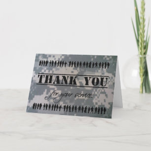 Vielen Dank für Ihren Militärhelden Dankeskarte