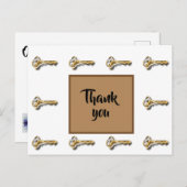 Vielen Dank für Ihren Mitarbeiterschlüssel für uns Postkarte (Vorne/Hinten)