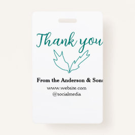 Vielen Dank für Ihren Namen auf der Website des Un Ausweis