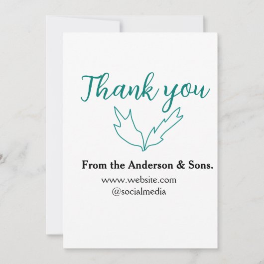 Vielen Dank für Ihren Namen auf der Website des Un Einladung (Vorderseite)