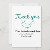 Vielen Dank für Ihren Namen auf der Website des Un Einladung (Rückseite)