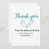 Vielen Dank für Ihren Namen auf der Website des Un Einladung (Vorne/Hinten)