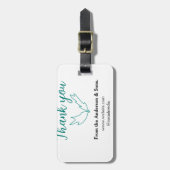 Vielen Dank für Ihren Namen auf der Website des Un Gepäckanhänger (Vorderseite vertikal)