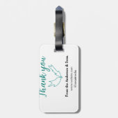 Vielen Dank für Ihren Namen auf der Website des Un Gepäckanhänger (Rückseite vertikal)