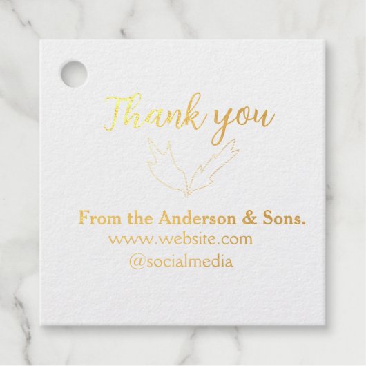 Vielen Dank für Ihren Namen auf der Website des Un Geschenkanhänger (Vorderseite)