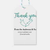 Vielen Dank für Ihren Namen auf der Website des Un Geschenkanhänger (Rückseite)