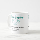 Vielen Dank für Ihren Namen auf der Website des Un Kaffeetasse (Vorderseite Links)
