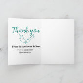 Vielen Dank für Ihren Namen auf der Website des Un Karte (Innenseite)