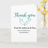 Vielen Dank für Ihren Namen auf der Website des Un Karte (Gelbe Blume)