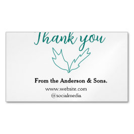 Vielen Dank für Ihren Namen auf der Website des Un Magnetische Visitenkarte