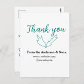 Vielen Dank für Ihren Namen auf der Website des Un Postkarte (Vorne/Hinten)