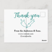 Vielen Dank für Ihren Namen auf der Website des Un Postkarte (Rückseite)